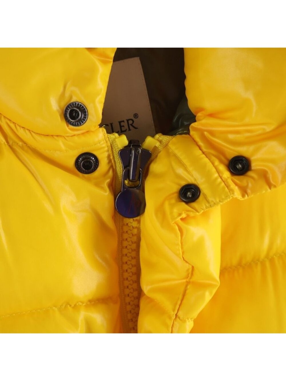 Moncler Logo Down Vest Yellow View 6